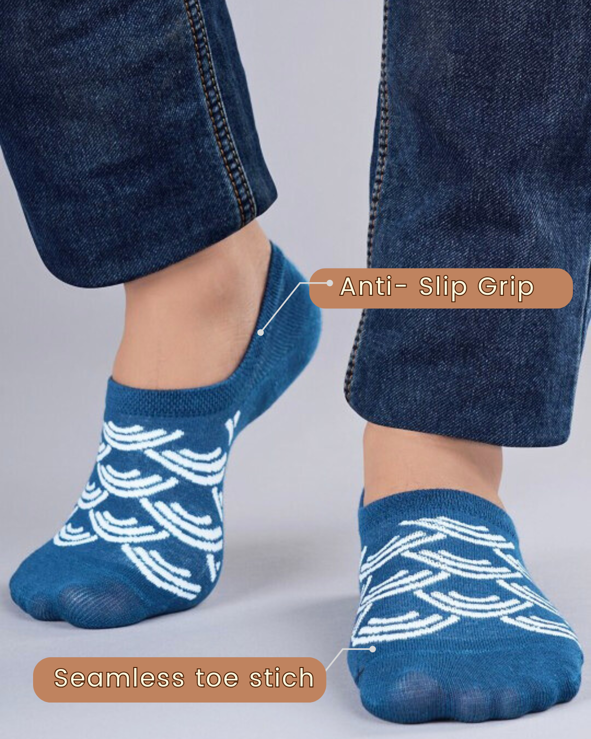 Wave No-Show Socks