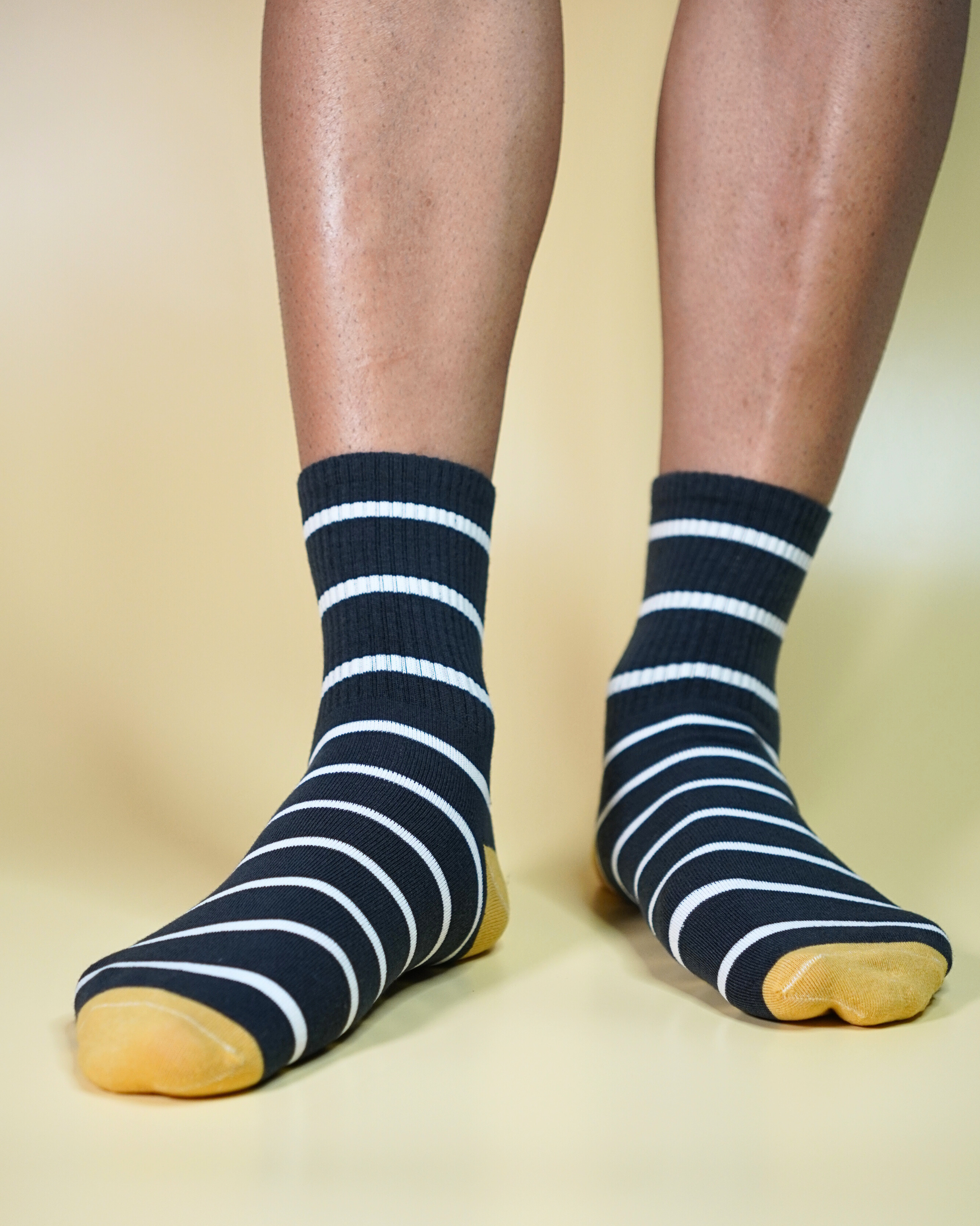 Classic Striped Cotton Crew Socks