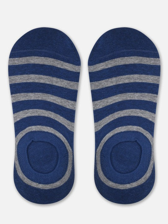 Blue striped No-Show Socks