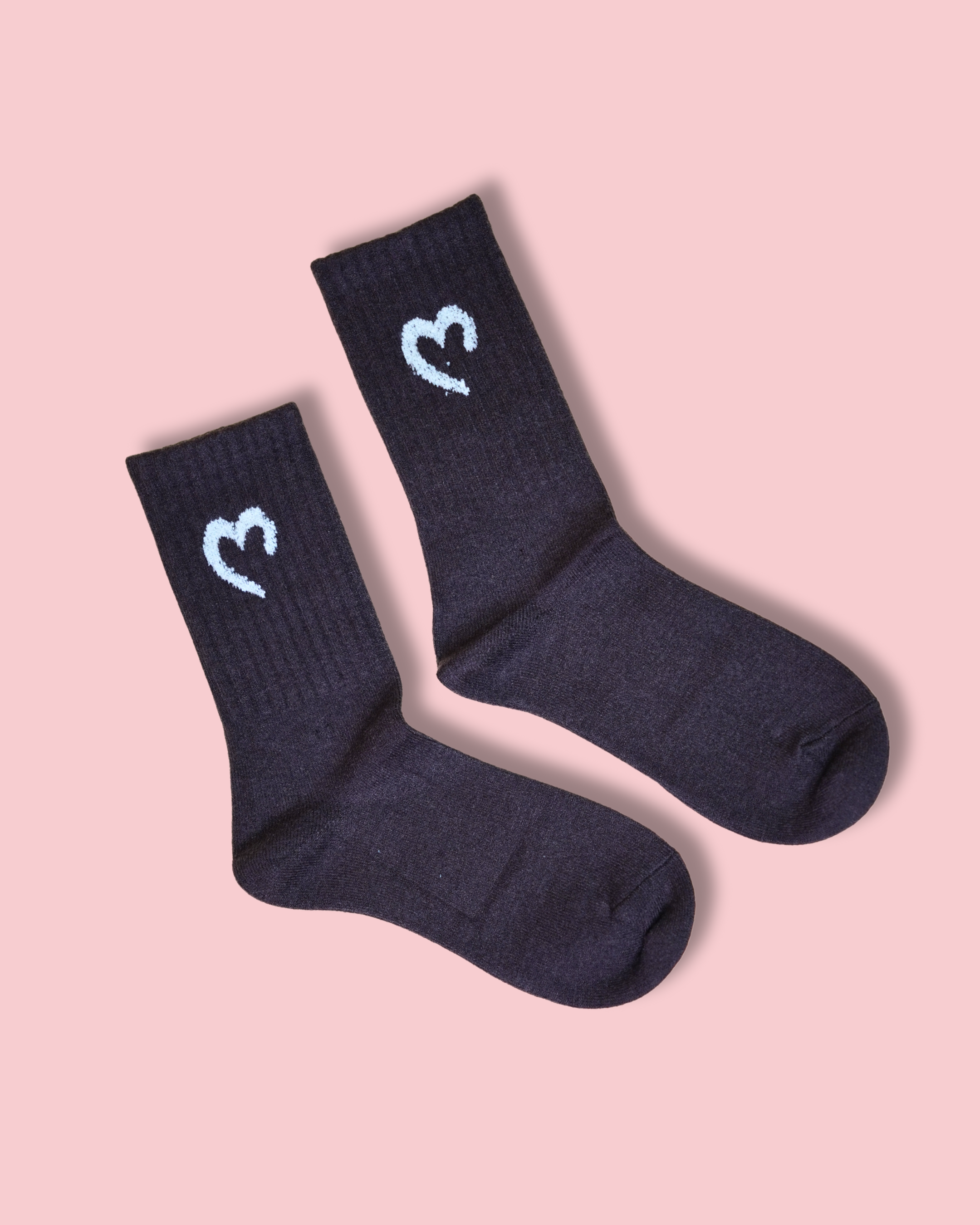 Candy Heart Crew Socks For Women