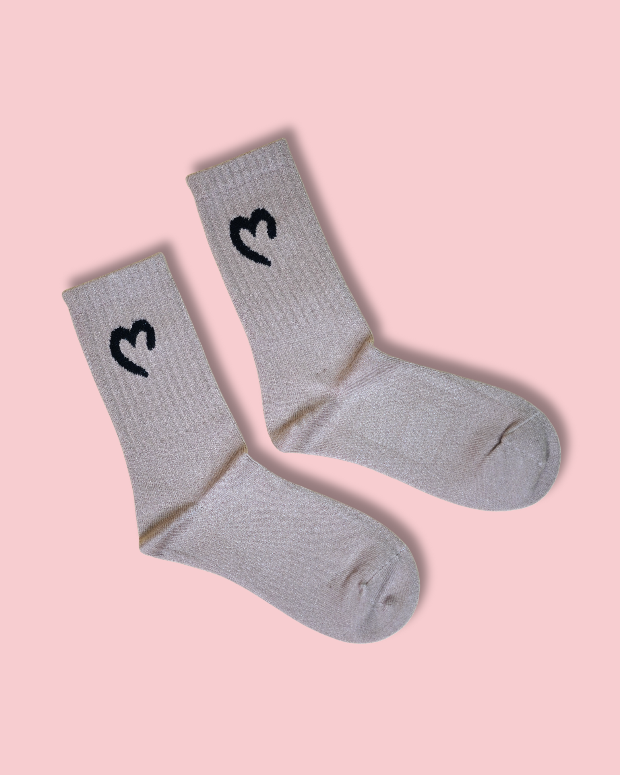 Candy Heart Crew Socks For Women