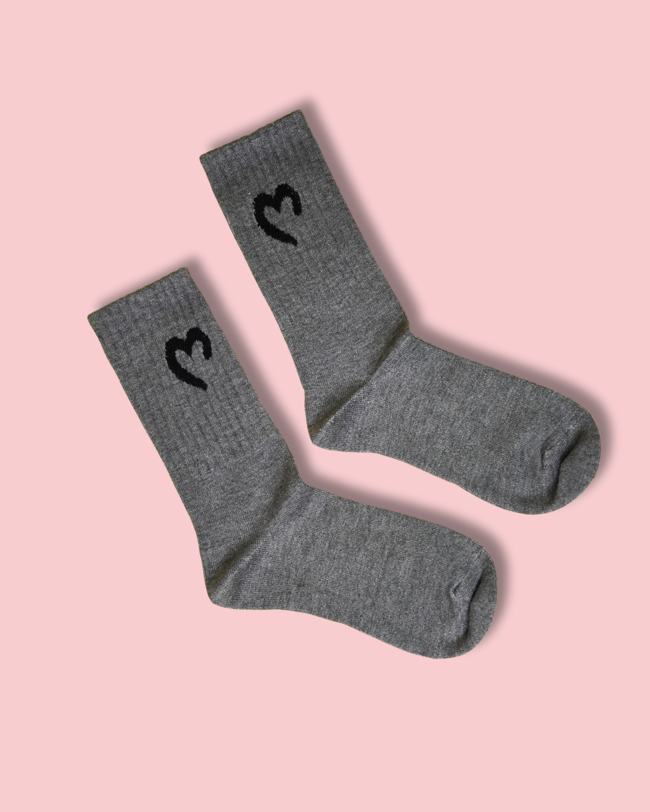 Candy Heart Crew Socks For Women