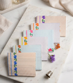 Polka Bloom 2 premium cotton handkerchief Mikado