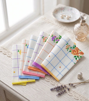 Blossom 100% premium Cotton  Handkerchief For Women Mikado