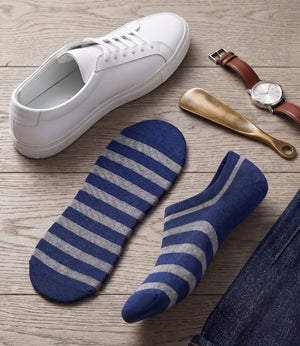 Blue striped No-Show Socks Mikado