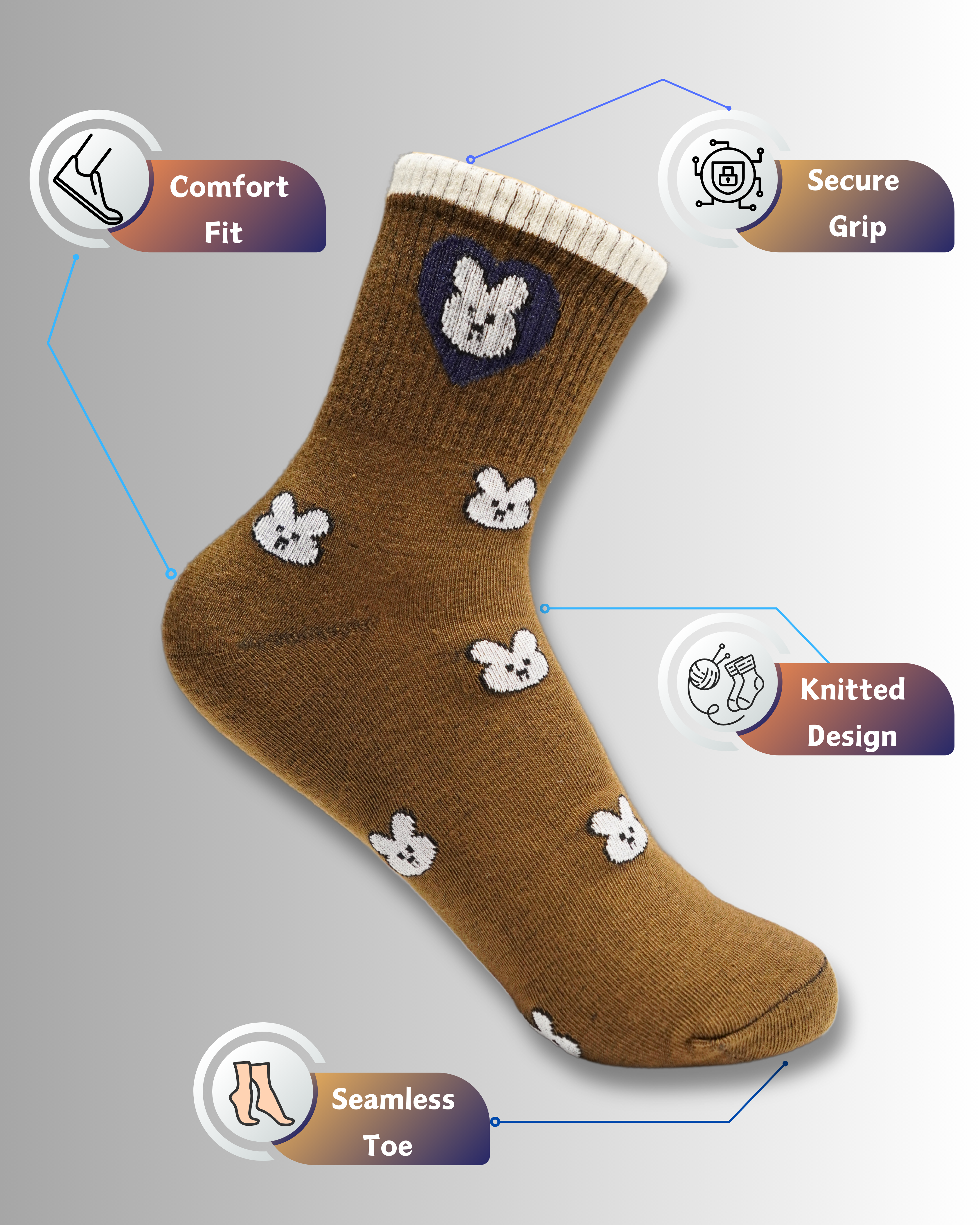 Hop and heart Combo Socks (PACK OF 10)