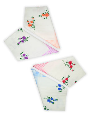 Orchid 2- The Perfect women's cotton handkerchief gift Mikado