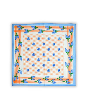 Polka Bloom multicolor cotton handkerchief Mikado