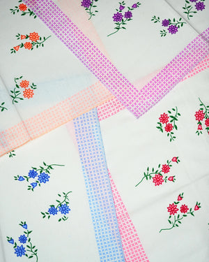 Orchid 2- The Perfect women's cotton handkerchief gift Mikado